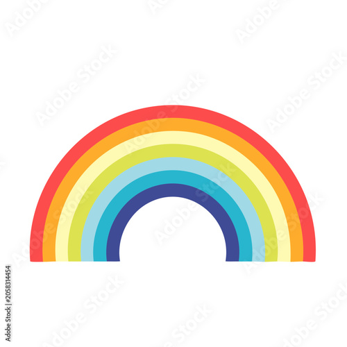 Flat design rainbow arch vector