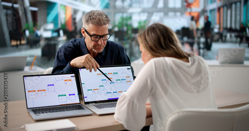 Two Business Professionals Collaborate