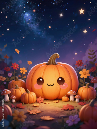halloween pumpkin on a dark background