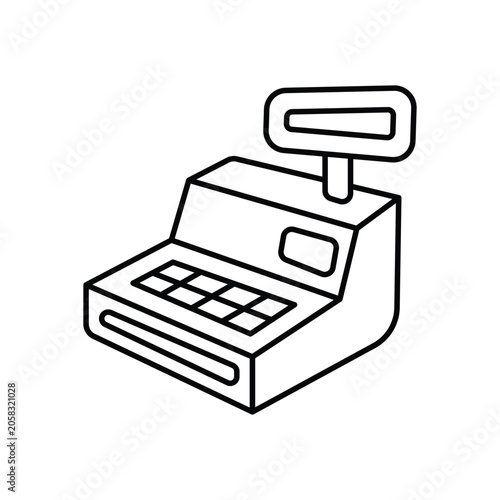 Cash Register icon clean and modern vector illustration