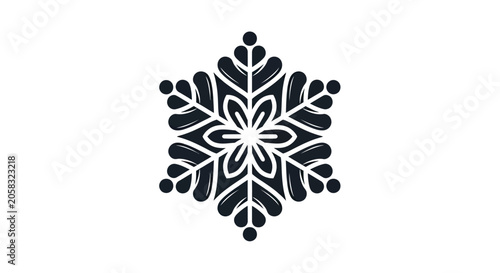 Geometric snowflake or floral mandala design.