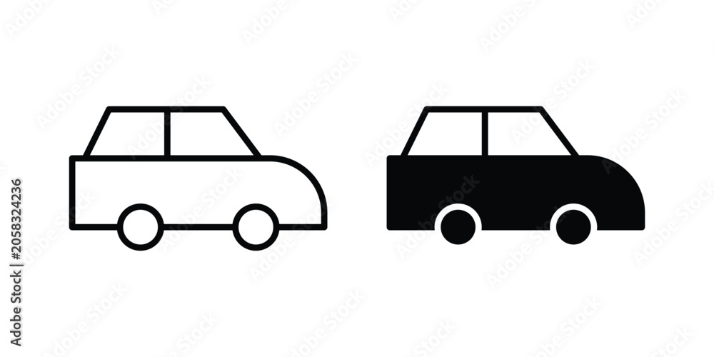 Naklejka premium Compact car icon