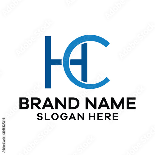 HC or CH letter logo icon design. initials monogram.