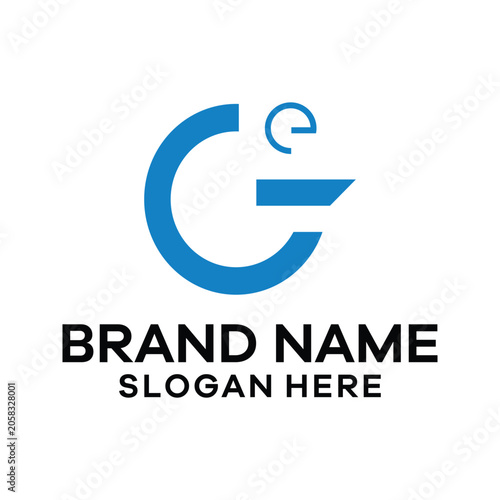 Power Initial CE logo vector, simple Power logo design, simple Power logo, Power vector.