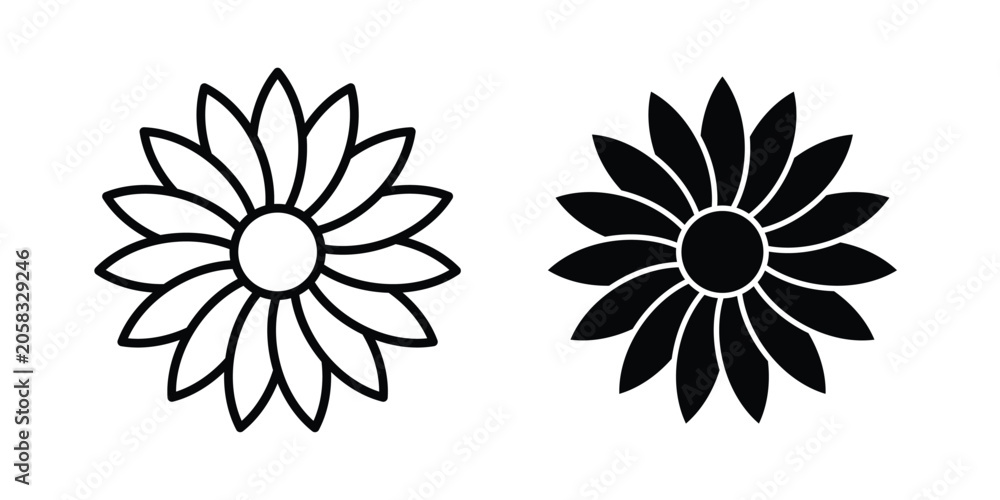 Fototapeta premium Sunflower icon