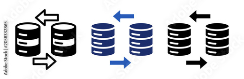 Foto Data Transfer Icon Collection Glyph & Mixed Style