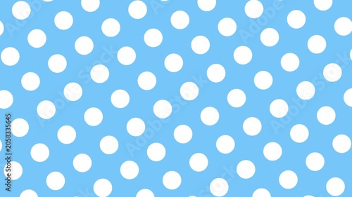 Blue and white polka dot pattern diagonal scrolling background loop
