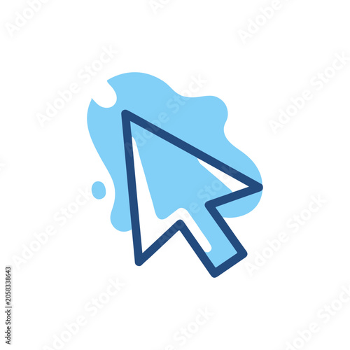 Creative User Interface And User Experience Logo With Cursor Icon Design Vector illustration
