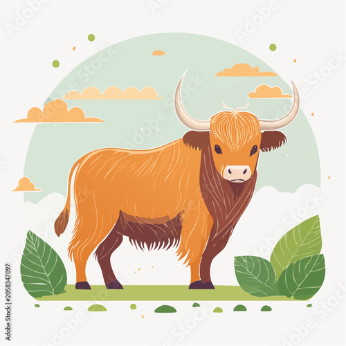 Highland Cow Illustration