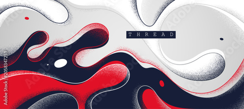Obraz na plátne Dynamic and expressive vector abstract background of lava fluid in dynamic motion, linear illustration with textures and shapes, graceful lines backdrop