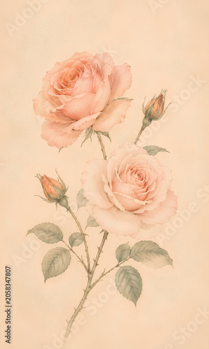 Vintage Rose Background
