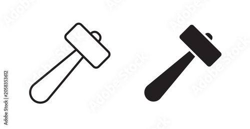 Cuadro en lienzo Hammer icon vector design illustrations. line and solid styles