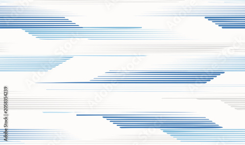 Abstract Horizontal Linear Pattern Background with Dynamic Blue Stripes