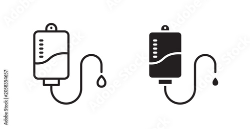 Bild auf Leinwand IV drip icon vector design illustrations. line and solid styles