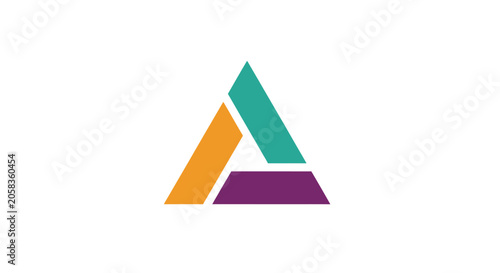 Abstract geometric triangle logo.