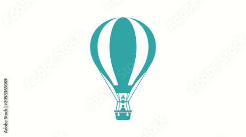 Bild auf Leinwand Teal Hot Air Balloon Ride Vehicle.