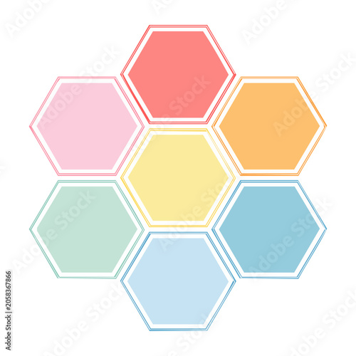 Colorful Hexagon Honeycomb Pattern Illustration
