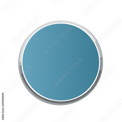 Blue geometric circle on transparent background