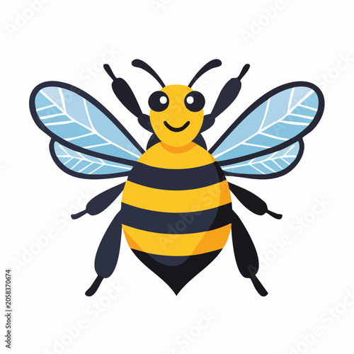 Cute cartoon bee illustration