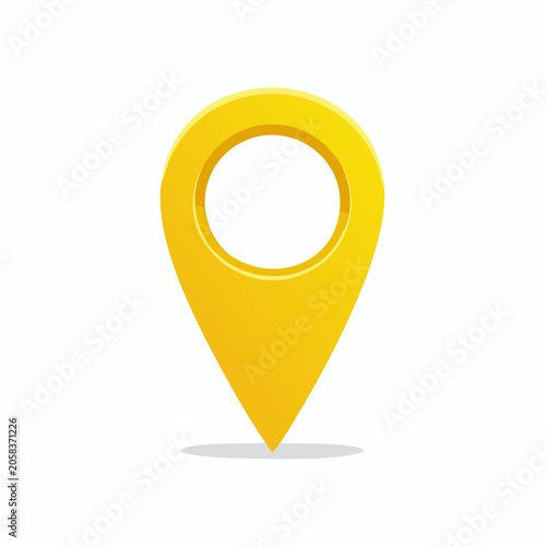 Yellow Map Pin Icon