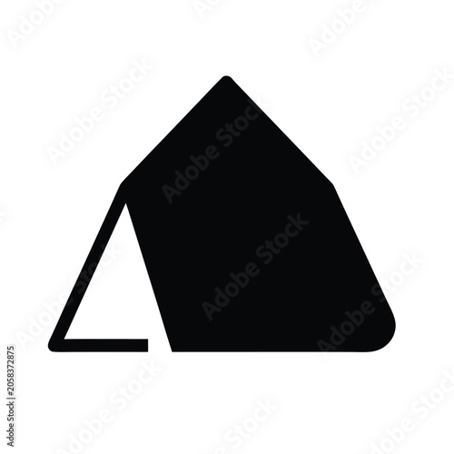Black Triangle Pyramid Icon Vector Illustration Design Shape Symbol