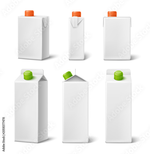 Obraz na plátně Cardboard packaging for beverages