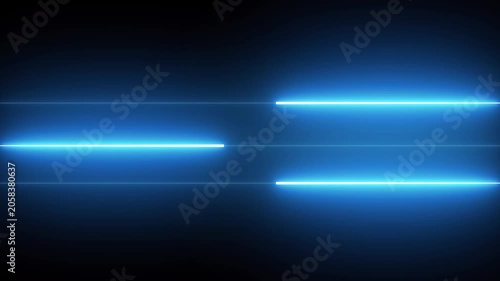 Abstract background featuring three horizontal glowing blue neon light lines against a deep dark background a high resolution