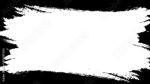 Artistic Rough Edge Brush Stroke Animated Luma Matte Mask Template for Compositing