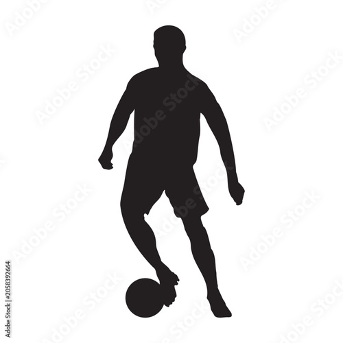 football player silhouette, vector illustration