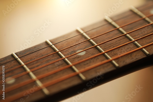 Fotografie acoustic guitar close up. Music. Photo. Background music. Guitar