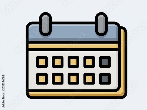Wall flip calendar - icon, illustration on
white background, flat colour style.
Calendar Vector illustration on a
transparent background. Stroke vector icon for concept
and graphic design.