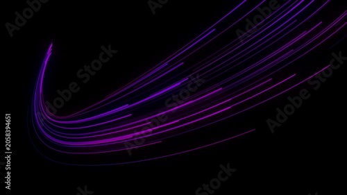 light streak effect lines animation with transparent  background 