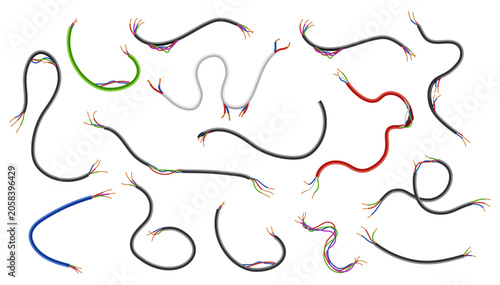 Bild auf Leinwand Damaged electrical cables