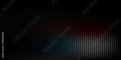 Obraz na płótnie Dark abstract vertical striped background with subtle highlights of deep red and cool blue light, creating a mysterious and sophisticated ambiance