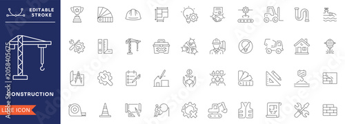 Bild auf Leinwand Construction icon set