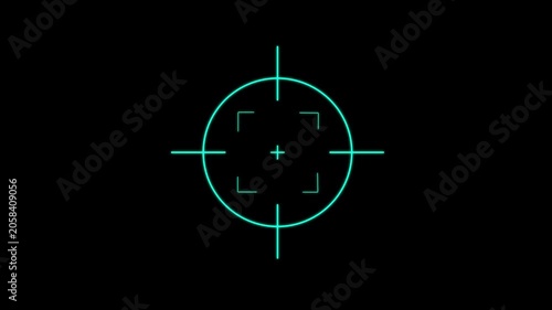 Digital target reticle hud overlay for gaming and military ui crosshair heads-up display