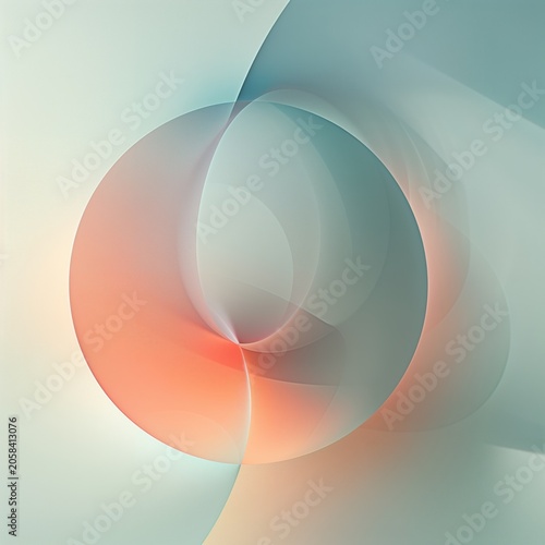 Soft abstract shapes with subtle pastel gradients. AI-generated.