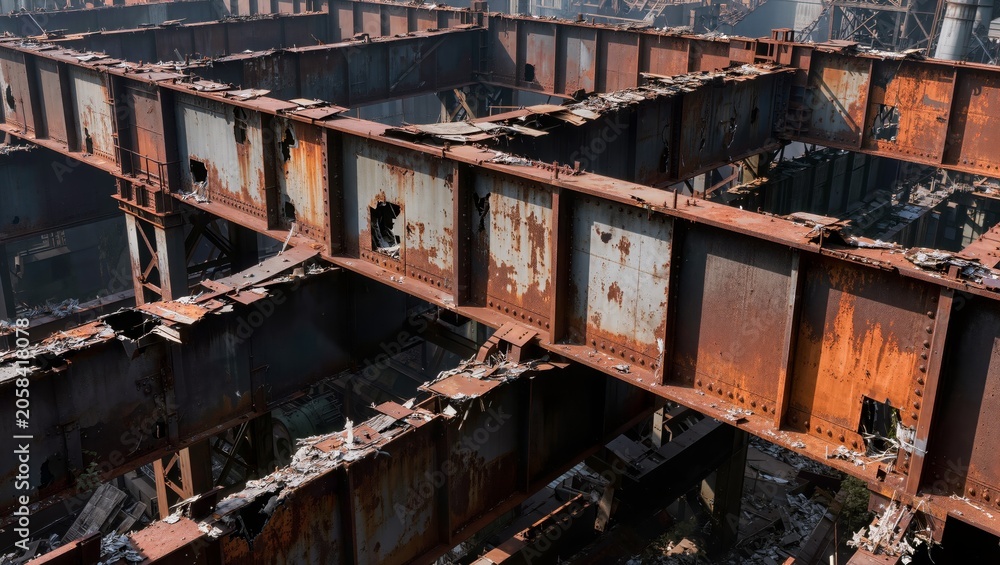 Fototapeta premium Rusty Industrial Metal Texture Background