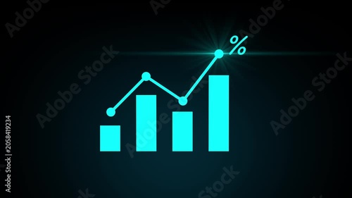concept interest rates and dividends ,investment growth percentage and interest on deposits ,increase in interest rates ,Retirement returns ,increase of business profits,finance and investment