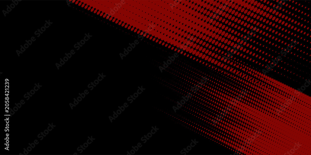 Fototapeta premium Halftone dots red and blue color pattern gradient grunge texture background. Dot pop art comic sport style vector illustration. modern background