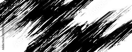 Vector grunge brush strokes texture rough black scratches for wallpaper, paint splatter template, dirt banner, watercolor design.