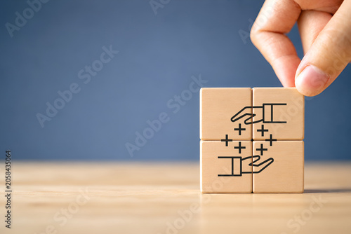 Tableau sur toile Positive things; added value, benefits, additional, personal development, growth mindset, positive thinking, opportunities, emerging market