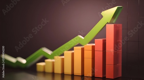 business graph showing growth