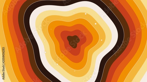 Abstract Wavy Ripple Animation with Warm Retro Colors and Floating Dust