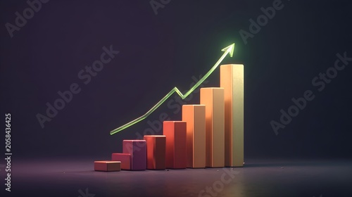 business graph showing growth