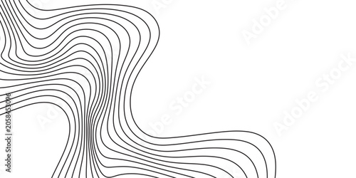 Vertical neutral old abstract flowing line waves  striped corner pattern  decorative graphic design element.