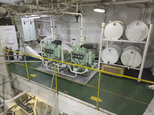 Tableau sur toile ship air compressors platform