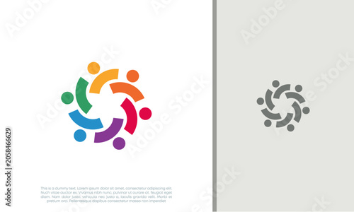 Global Community Logo Icon Elements Template. Community human Logo template vector. Community health care. Abstract Community logo