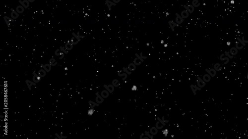 snow falling