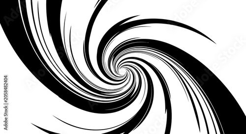 Foto Abstract black and white vortex swirl